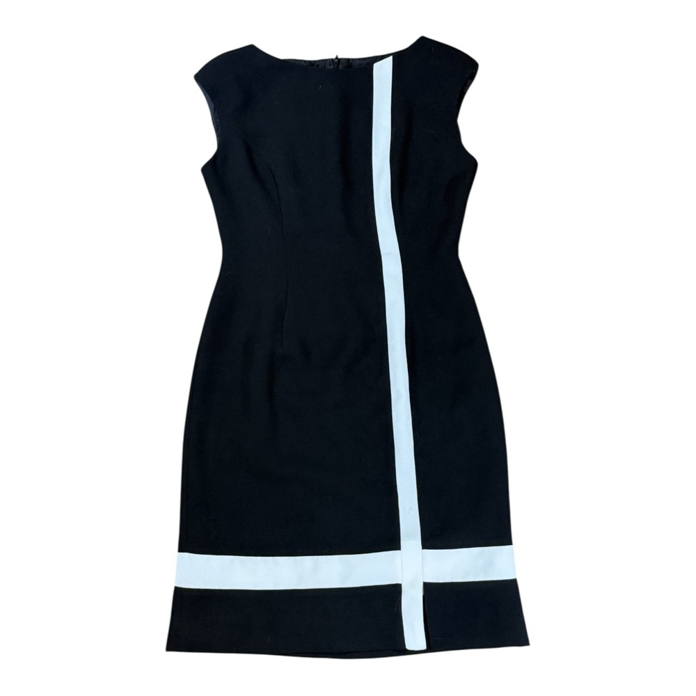 Jones New York Dress, Size 4, Black with White Accent